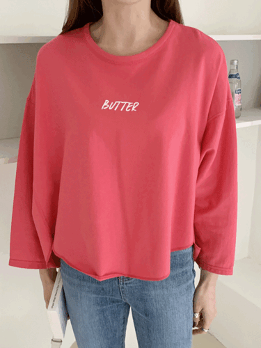 [리엘라]슈에프 박시 가오리핏 언발 라운드 티셔츠